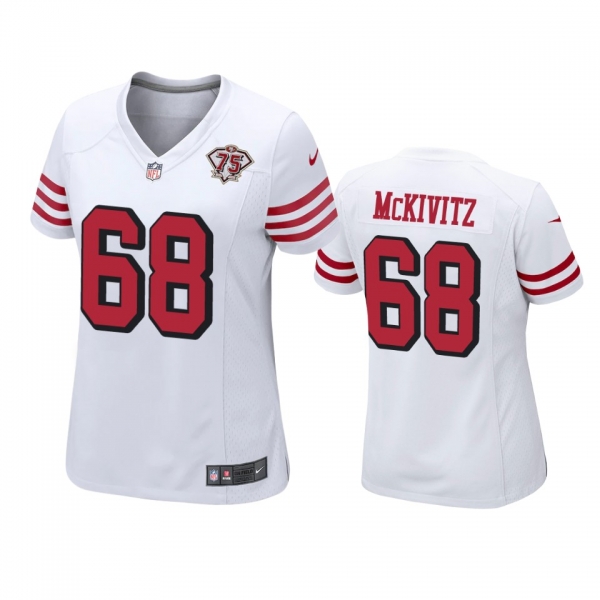 Women's San Francisco 49ers Colton McKivitz White 75th Anniversary Jersey