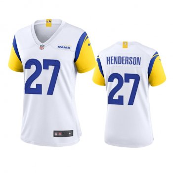 Women's Los Angeles Rams Darrell Henderson White Alternate Game Jersey