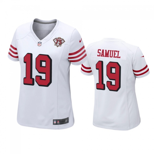 Women's San Francisco 49ers Deebo Samuel White 75th Anniversary Jersey