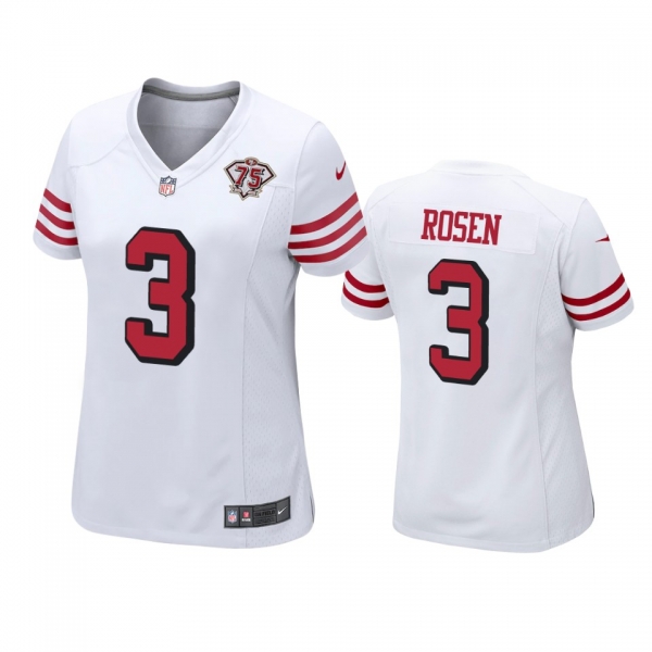 Women's San Francisco 49ers Josh Rosen White 75th Anniversary Jersey