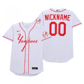 New York Yankees Custom Nickname White 2021 Players' Weekend Jersey