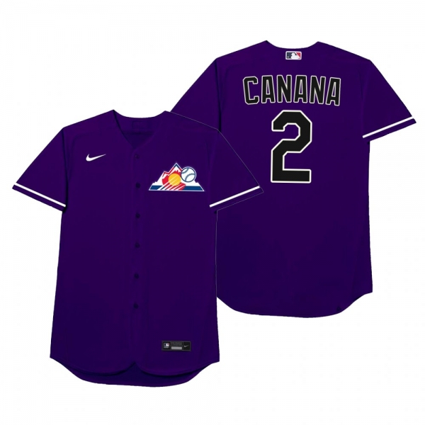 Yonathan Daza Canana Purple 2021 Players' Weekend Nickname Jersey