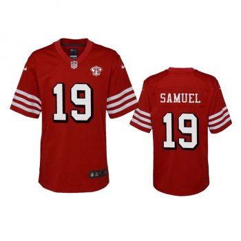 Youth 49ers Deebo Samuel Scarlet 75th Anniversary Alternate Game Jersey