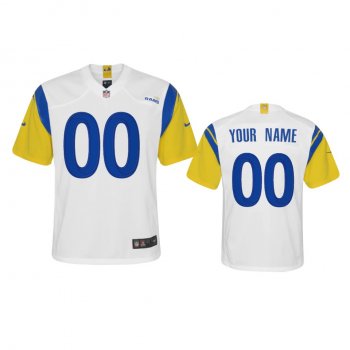 Youth Rams Custom White Alternate Game Jersey