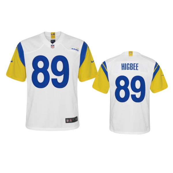 Youth Rams Tyler Higbee White Alternate Game Jersey