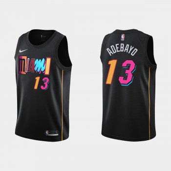 2021-22 Miami Heat No. 13 Bam Adebayo City Edition Black Swingman Jersey