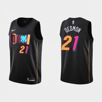 2021-22 Miami Heat No. 21 Dewayne Dedmon City Edition Black Swingman Jersey