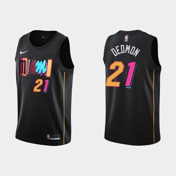 2021-22 Miami Heat No. 21 Dewayne Dedmon City Edition Black Swingman Jersey