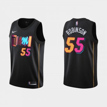 2021-22 Miami Heat No. 55 Duncan Robinson City Edition Black Swingman Jersey