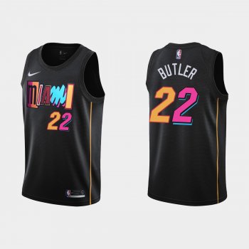 2021-22 Miami Heat No. 22 Jimmy Butler City Edition Black Swingman Jersey