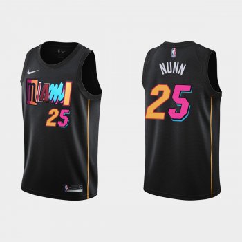 2021-22 Miami Heat No. 25 Kendrick Nunn City Edition Black Swingman Jersey