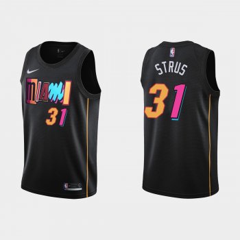 2021-22 Miami Heat No. 31 Max Strus City Edition Black Swingman Jersey