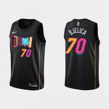 2021-22 Miami Heat No. 70 Nemanja Bjelica City Edition Black Swingman Jersey