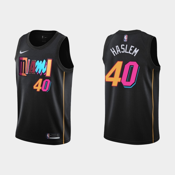 2021-22 Miami Heat No. 40 Udonis Haslem City Edition Black Swingman Jersey