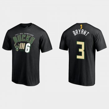 Milwaukee Bucks Fanatics Branded Black 2021 NBA Finals Champions Elijah Bryant #3 In Six T-shirt