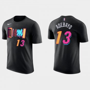 2021-22 Miami Heat Bam Adebayo #13 City Edition Black T-shirt