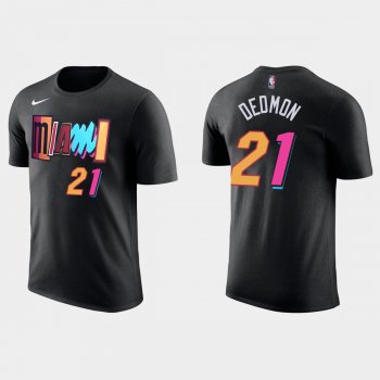 2021-22 Miami Heat Dewayne Dedmon #21 City Edition Black T-shirt