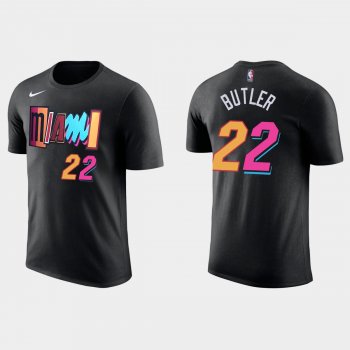 2021-22 Miami Heat Jimmy Butler #22 City Edition Black T-shirt