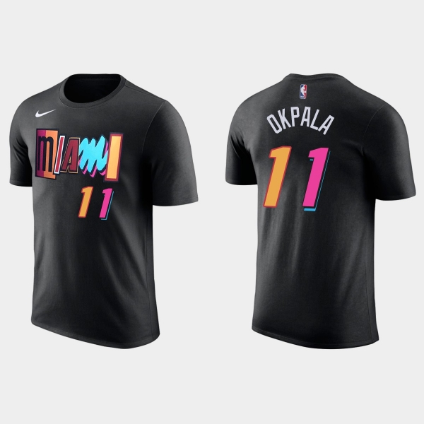 2021-22 Miami Heat KZ Okpala #11 City Edition Black T-shirt