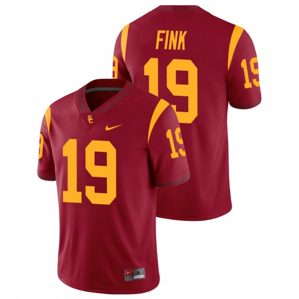 Men's USC Trojans Matt Fink Cardinal College Football Alumni Player Game Jersey