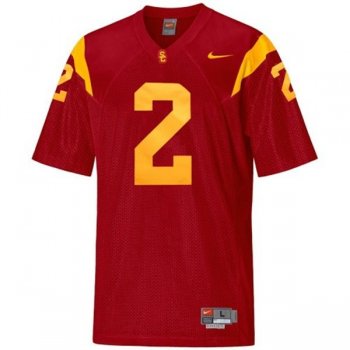 Male USC Trojans #2 Robert Woods Red Football Jersey