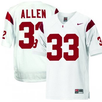 Youth USC Trojans #33 Marcus Allen White Football Jersey