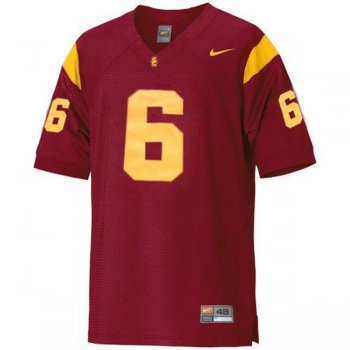 Male USC Trojans #6 Mark Sanchez Red Football Jersey