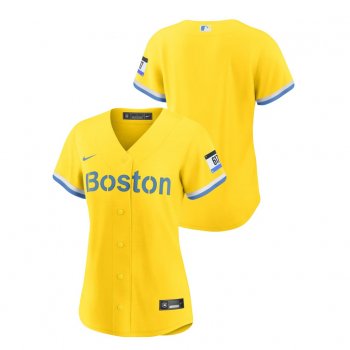 Women's Boston Red Sox Gold 2021 City Connect Nike Replica Jersey