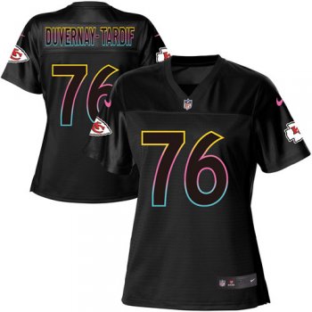 Women's Nike Kansas City Chiefs 76 Laurent Duvernay-Tardif Game Black Fashion NFL Jersey