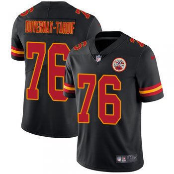 Youth Nike Kansas City Chiefs 76 Laurent Duvernay-Tardif Limited Black Rush NFL Jersey