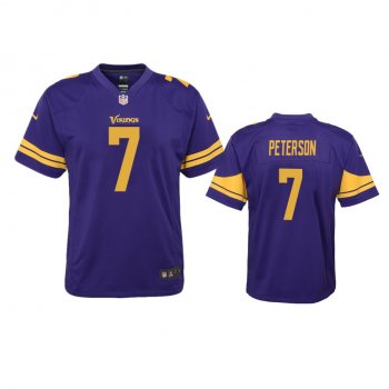 Youth Minnesota Vikings Patrick Peterson Purple Color Rush Game Jersey