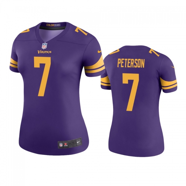 Women's Minnesota Vikings Patrick Peterson Purple Color Rush Legend Jersey