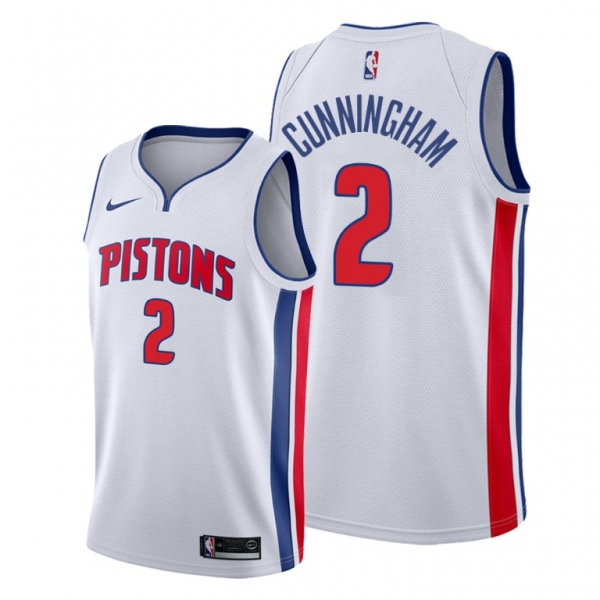 2021 NBA Draft First Pick Cade Cunningham Detroit Pistons White Jersey Association Edition