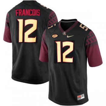 Male Florida State Seminoles #12 Deondre Francois Black Football Jersey