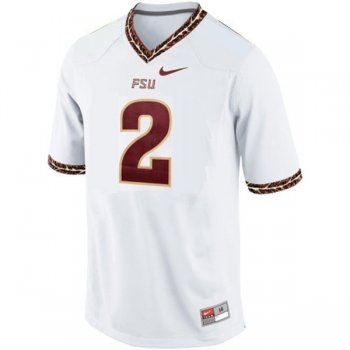 Male Florida State Seminoles #2 Deion Sanders White Football Jersey