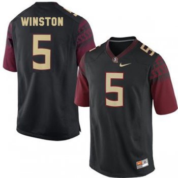 Youth Florida State Seminoles #5 Jameis Winston Black Football Jersey