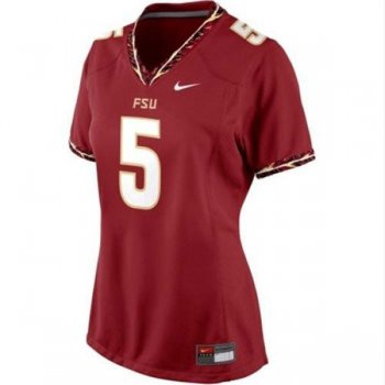 Women's Florida State Seminoles #5 Jameis Winston Red Football Jersey