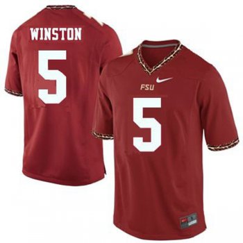 Youth Florida State Seminoles #5 Jameis Winston Red Football Jersey