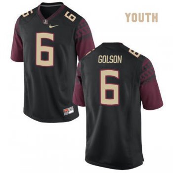 Youth Florida State Seminoles #6 Everett Golson Black Football Jersey