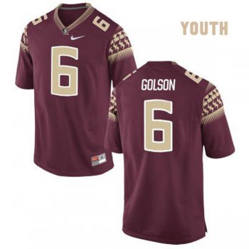 Youth Florida State Seminoles #6 Everett Golson Red Football Jersey