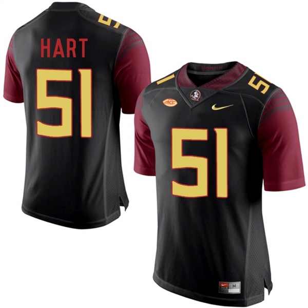 Florida State Seminoles Bobby Hart #51 Black College Football Player Stitched Alternate Jersey