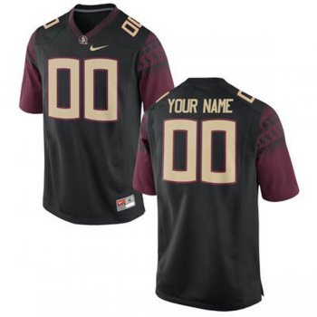 Male Florida State Seminoles Black Customized Football Jersey