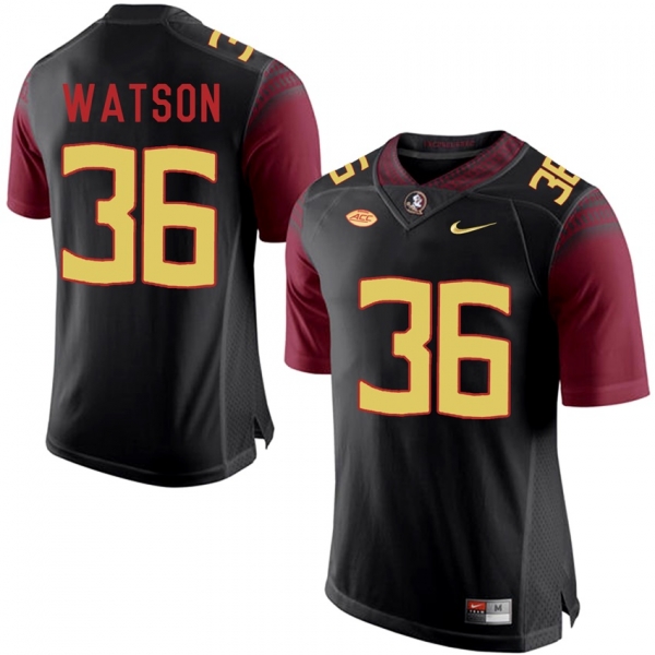 Florida State Seminoles Dekoda Watson #36 Black College Football Player Stitched Alternate Jersey