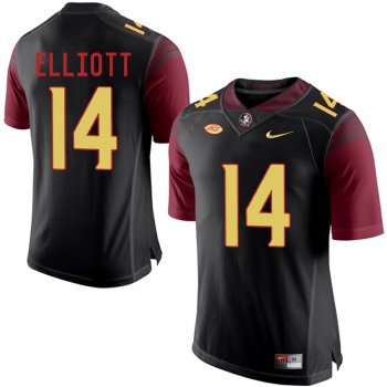 Florida State Seminoles Javien Elliott #14 Black College Football Player Stitched Alternate Jersey