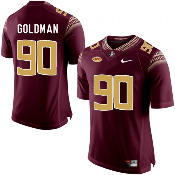 Florida State Seminoles Eddie Goldman #90 Garnet College School Football Player Stitched Limited Jersey