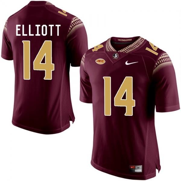 Florida State Seminoles Javien Elliott #14 Garnet College School Football Player Stitched Limited Jersey