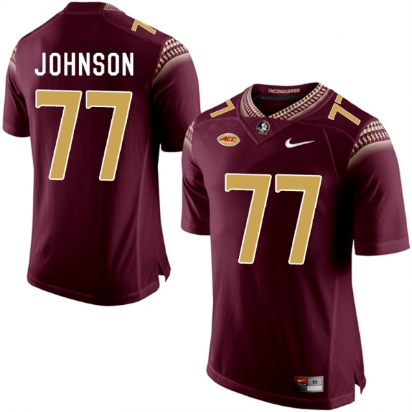 Florida State Seminoles Roderick Johnson #77 Garnet College School Football Player Stitched Limited Jersey