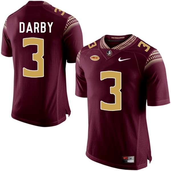 Florida State Seminoles Ronald Darby #3 Garnet College School Football Player Stitched Limited Jersey