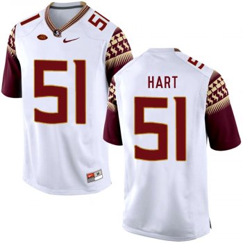 Florida State Seminoles Bobby Hart #51 White College School Football Player Stitched Away Jersey