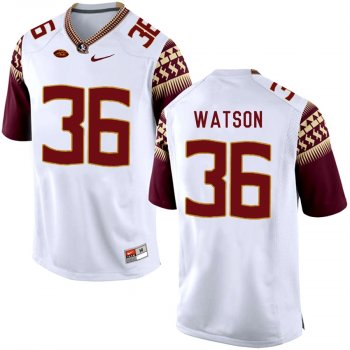 Florida State Seminoles Dekoda Watson #36 White College School Football Player Stitched Away Jersey